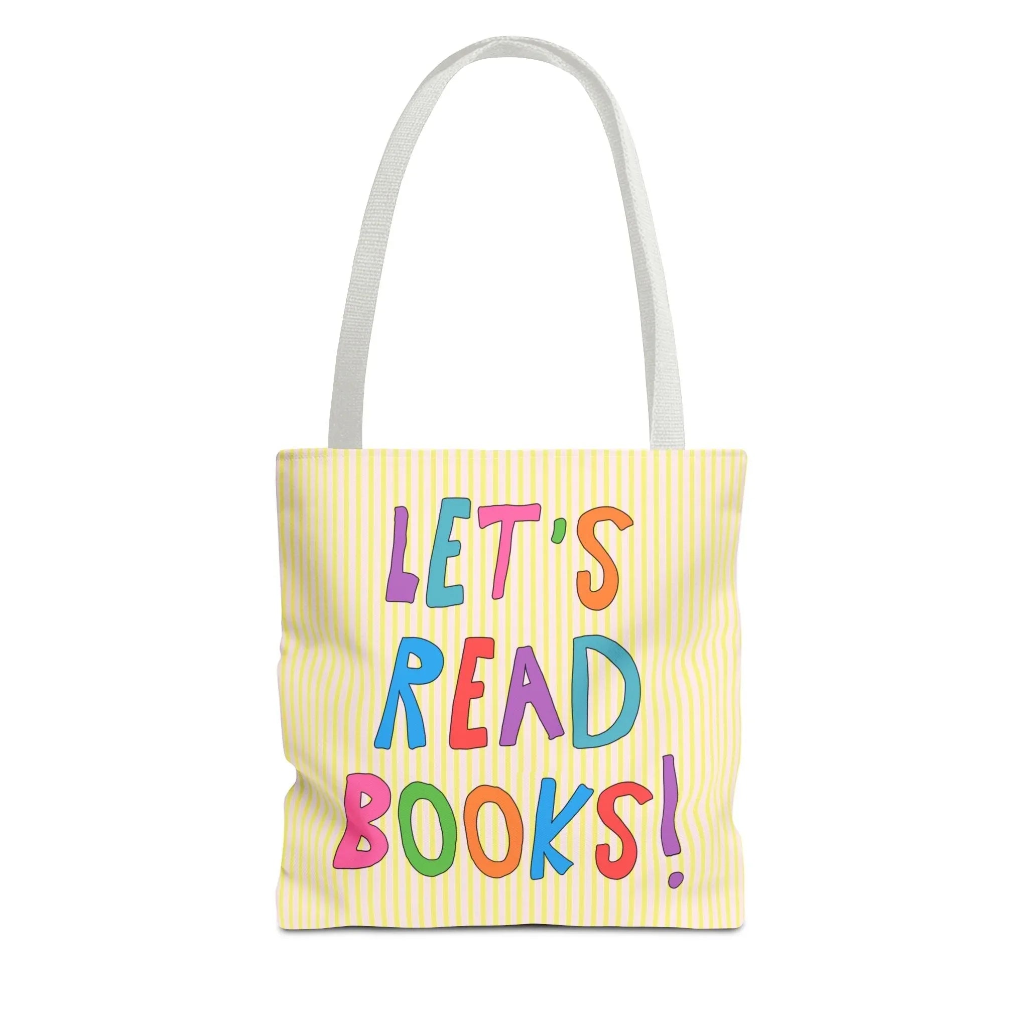 Let's Read Books: Elementary School Librarian or Reading Teacher Tote Bag - BIG FRENCHIES