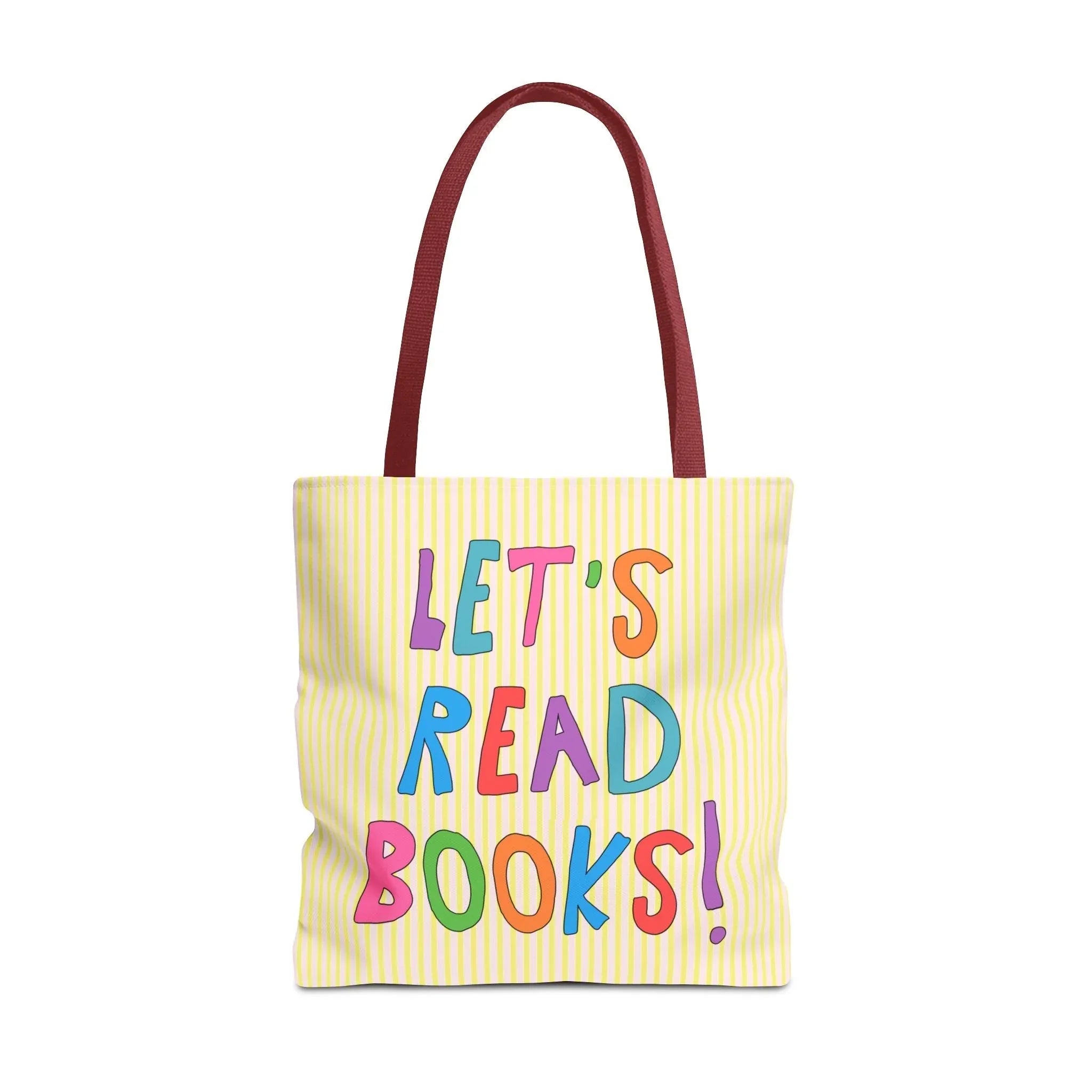 Let's Read Books: Elementary School Librarian or Reading Teacher Tote Bag - BIG FRENCHIES