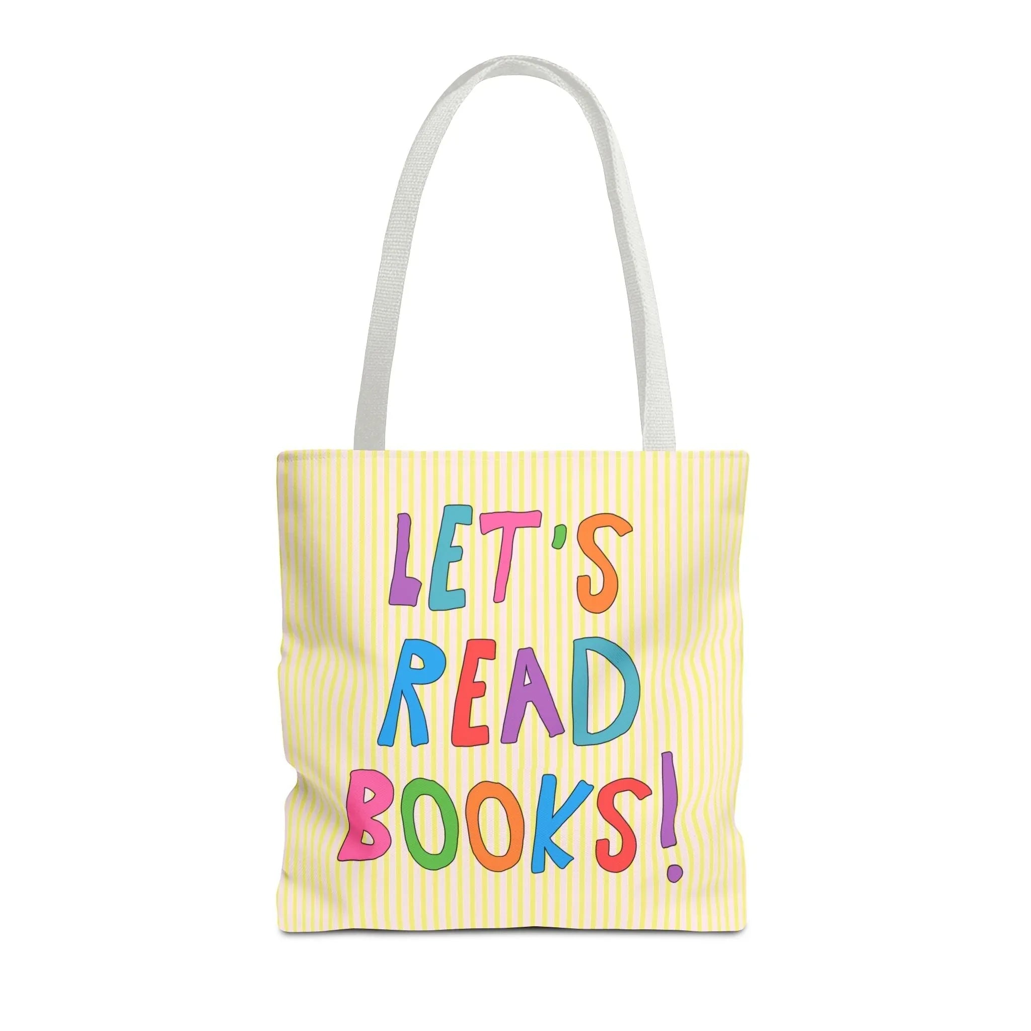 Let's Read Books: Elementary School Librarian or Reading Teacher Tote Bag - BIG FRENCHIES
