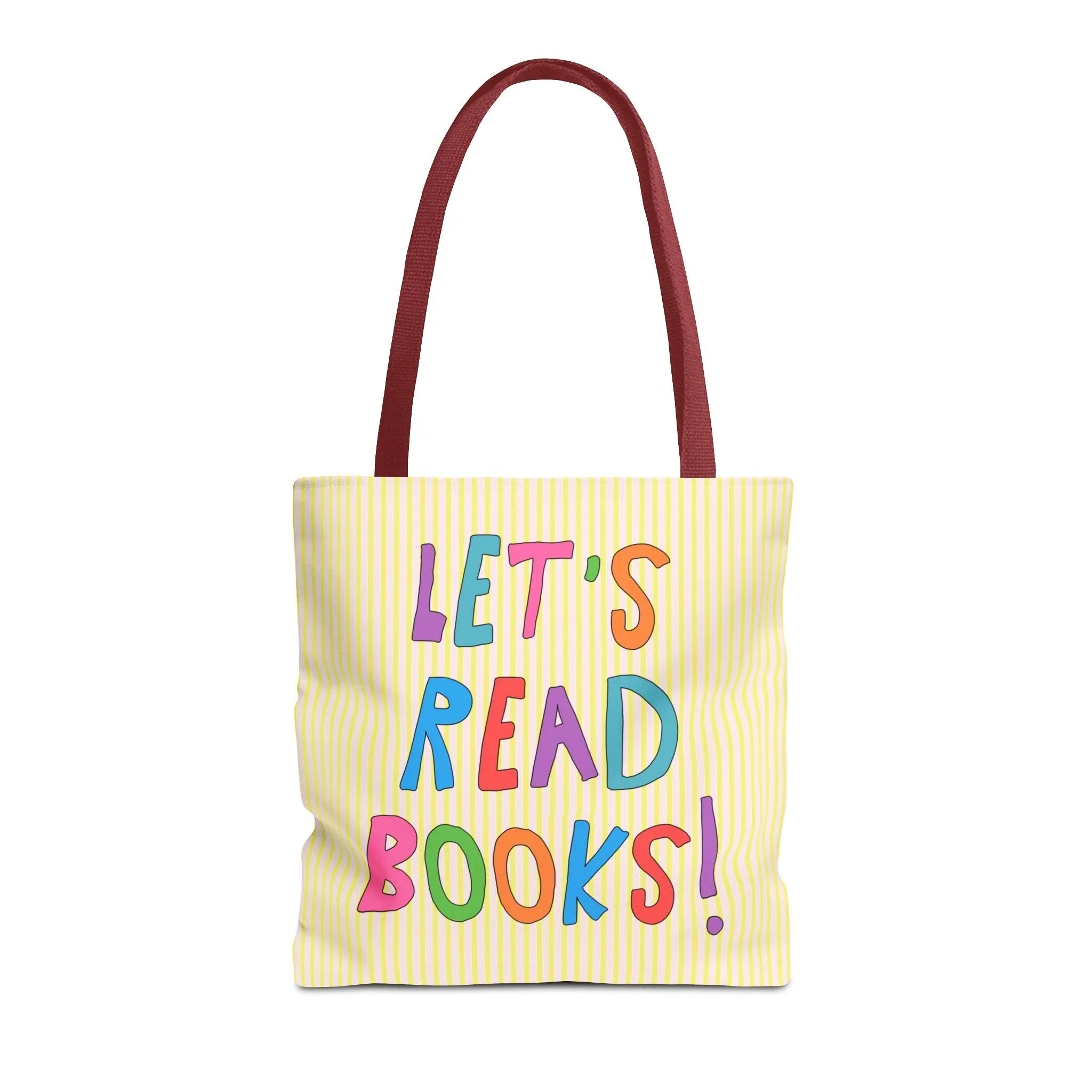 Let's Read Books: Elementary School Librarian or Reading Teacher Tote Bag - BIG FRENCHIES