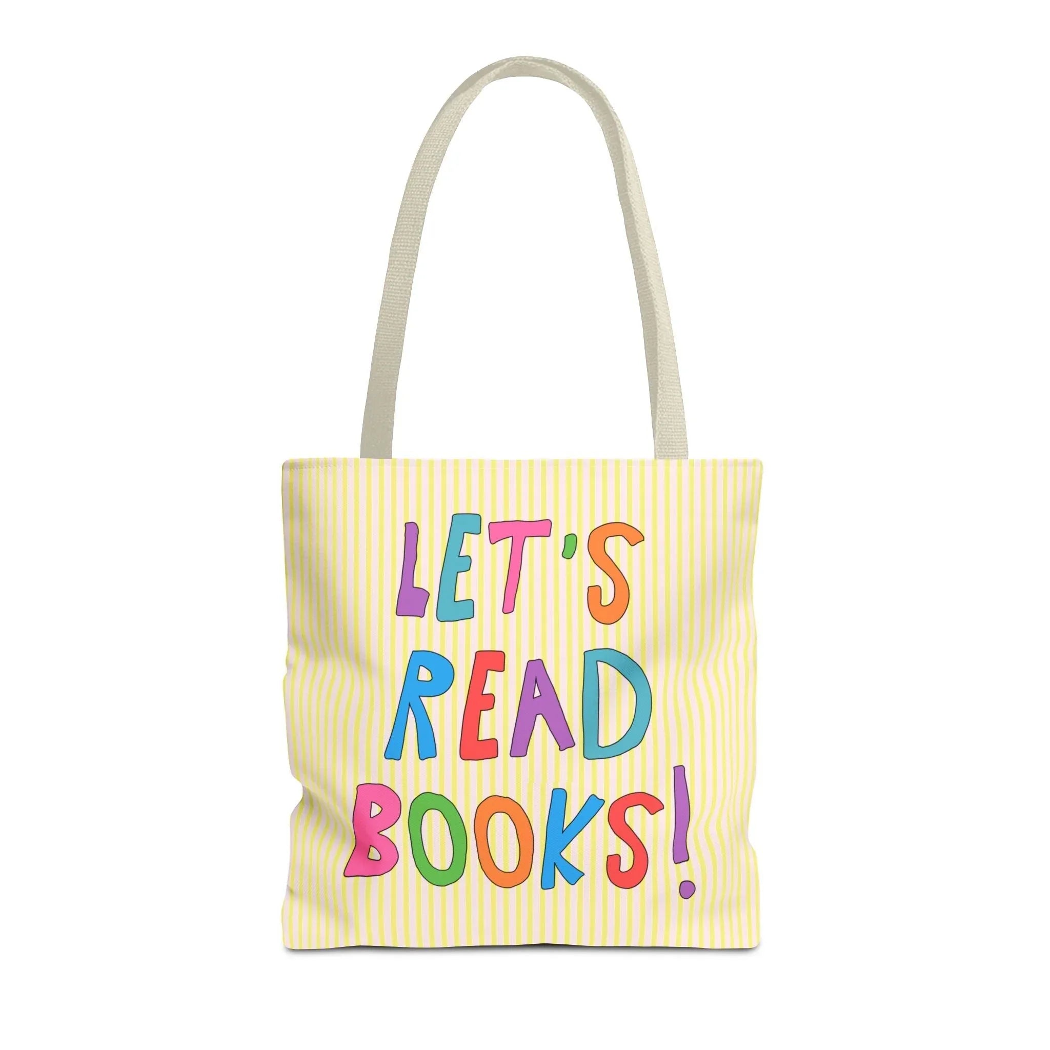 Let's Read Books: Elementary School Librarian or Reading Teacher Tote Bag - BIG FRENCHIES