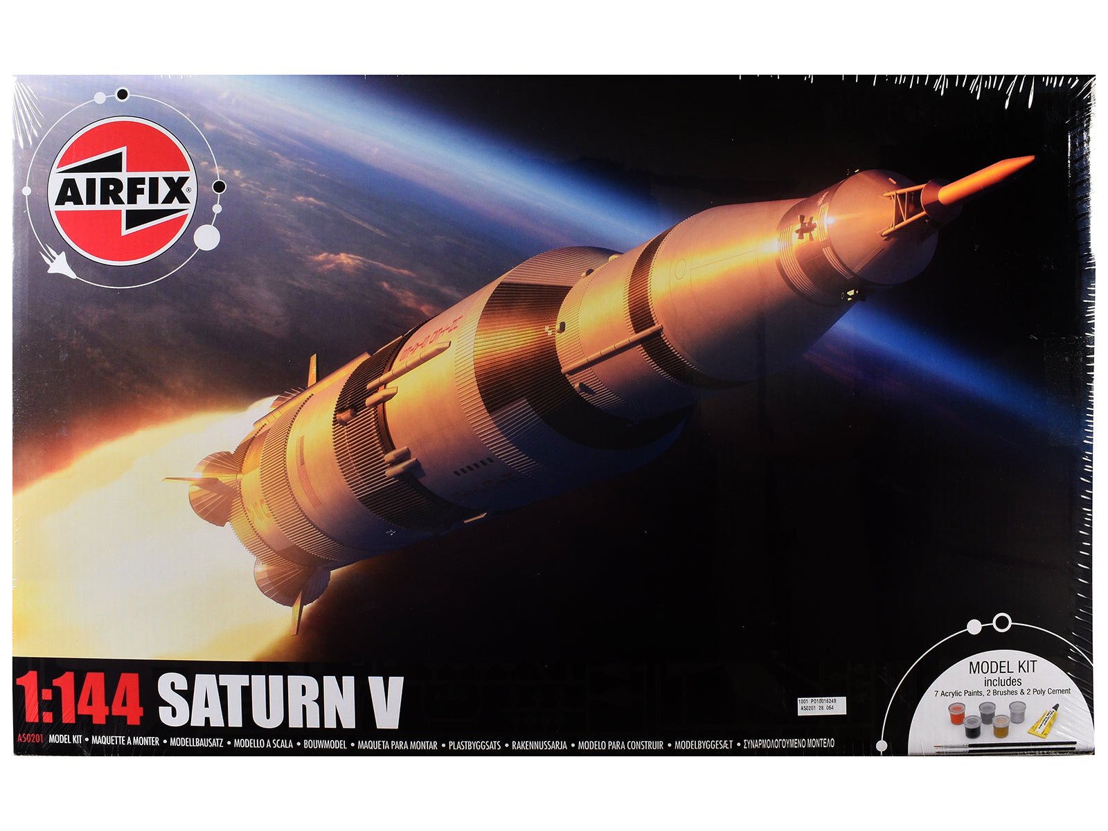 Level 3 Model Kit NASA Saturn V Rocket Gift Set 1/144 Plastic Model Kit by Airfix  free shipping USA