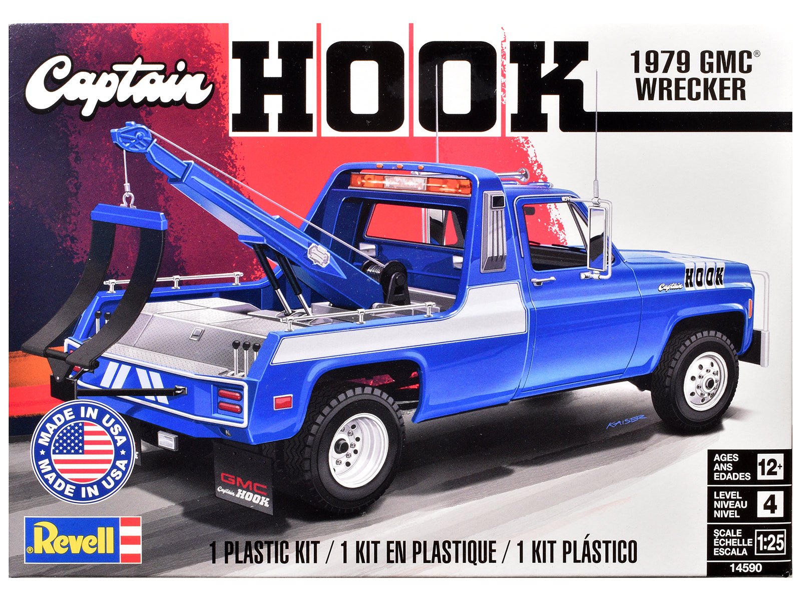 Level 4 Model Kit 1979 GMC Wrecker Tow Truck "Captain Hook" 1/25 Scale Model by Revell  free shipping USA