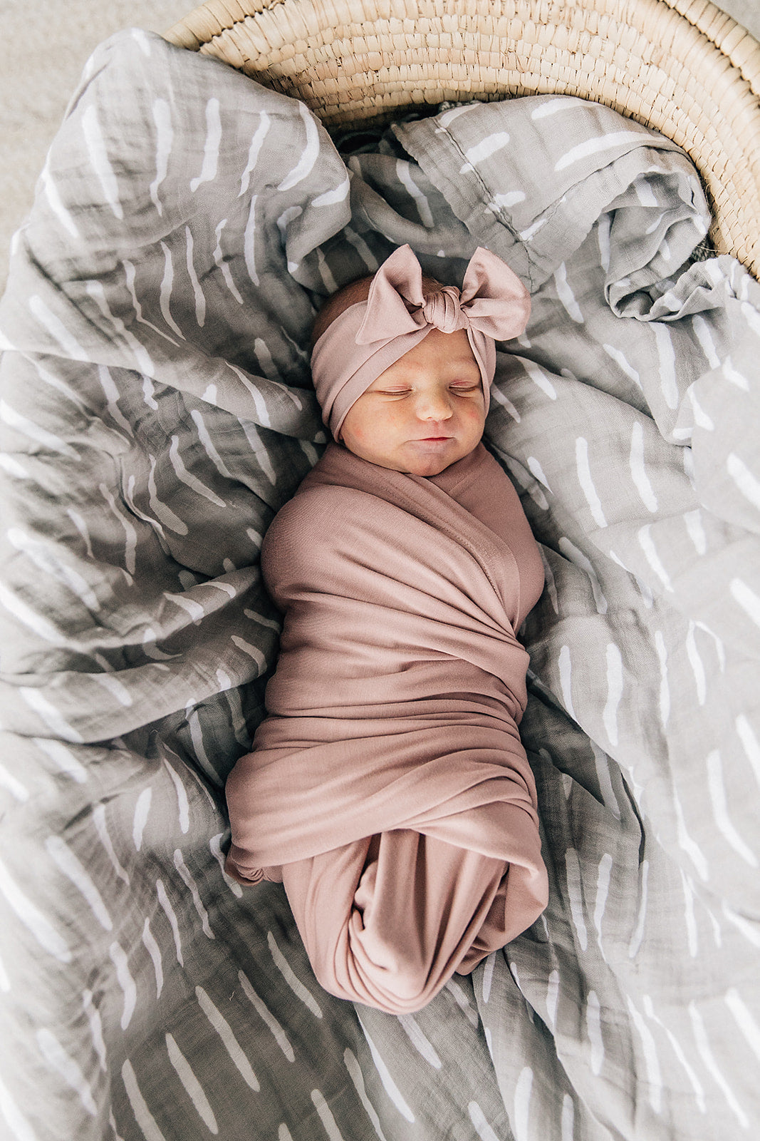 Dusty Rose Bamboo Head Wrap Set - BIG FRENCHIES