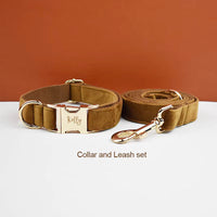 Personalized Light Coffee Velvet Classic Set