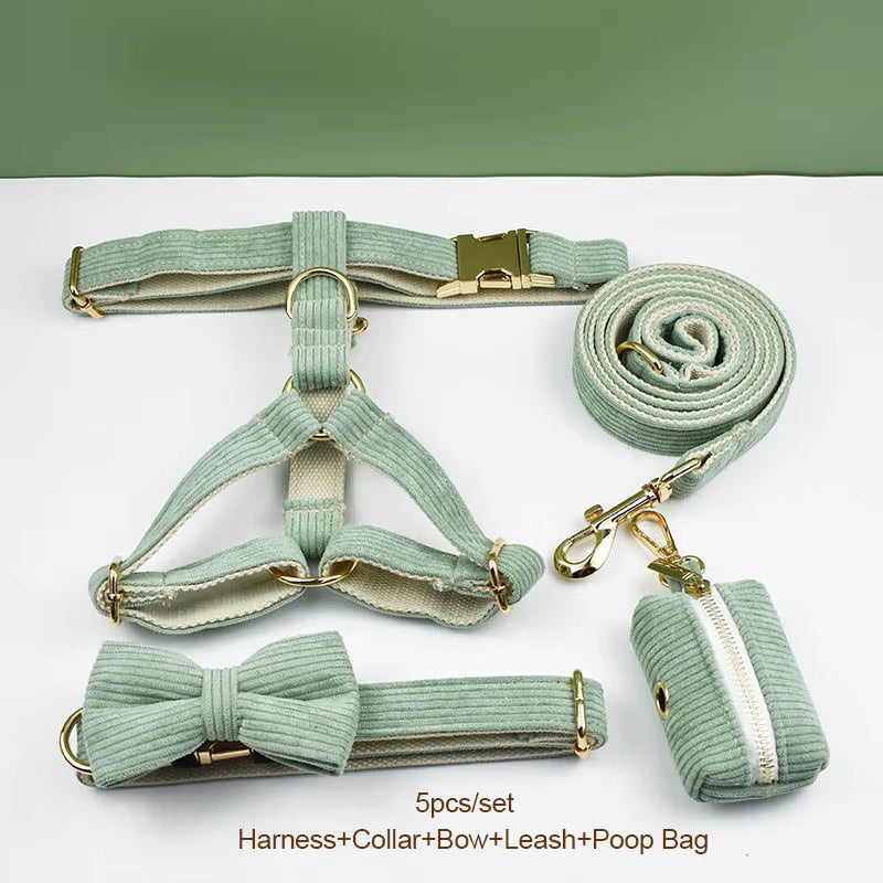 Personalized Light Green Corduroy Classic Set