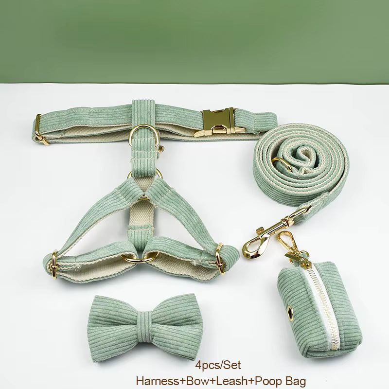 Personalized Light Green Corduroy Classic Set