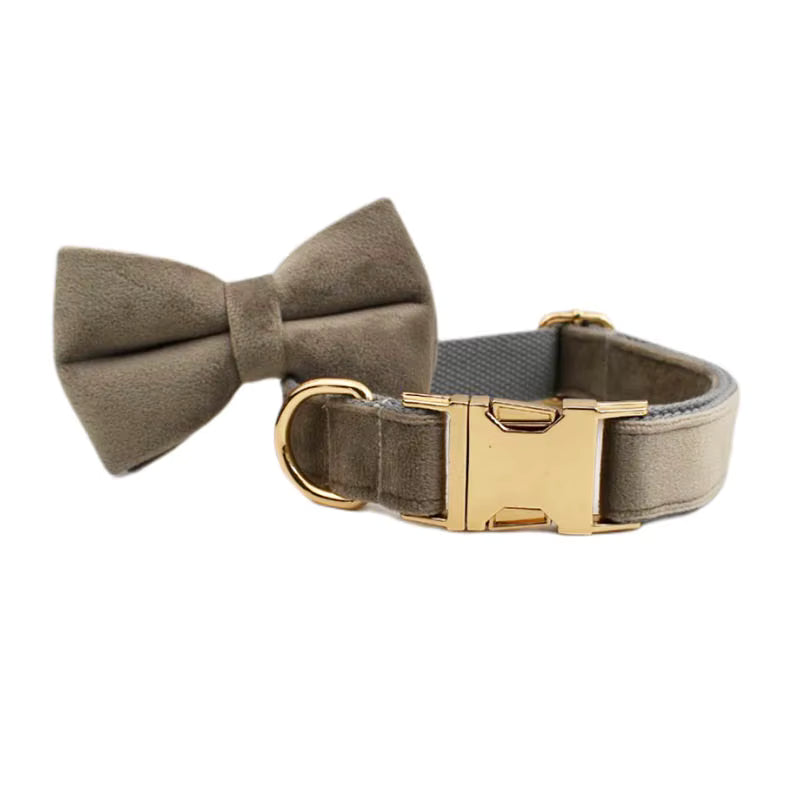 Personalized Light Grey Velvet Classic Set