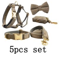 Personalized Light Grey Velvet Classic Set