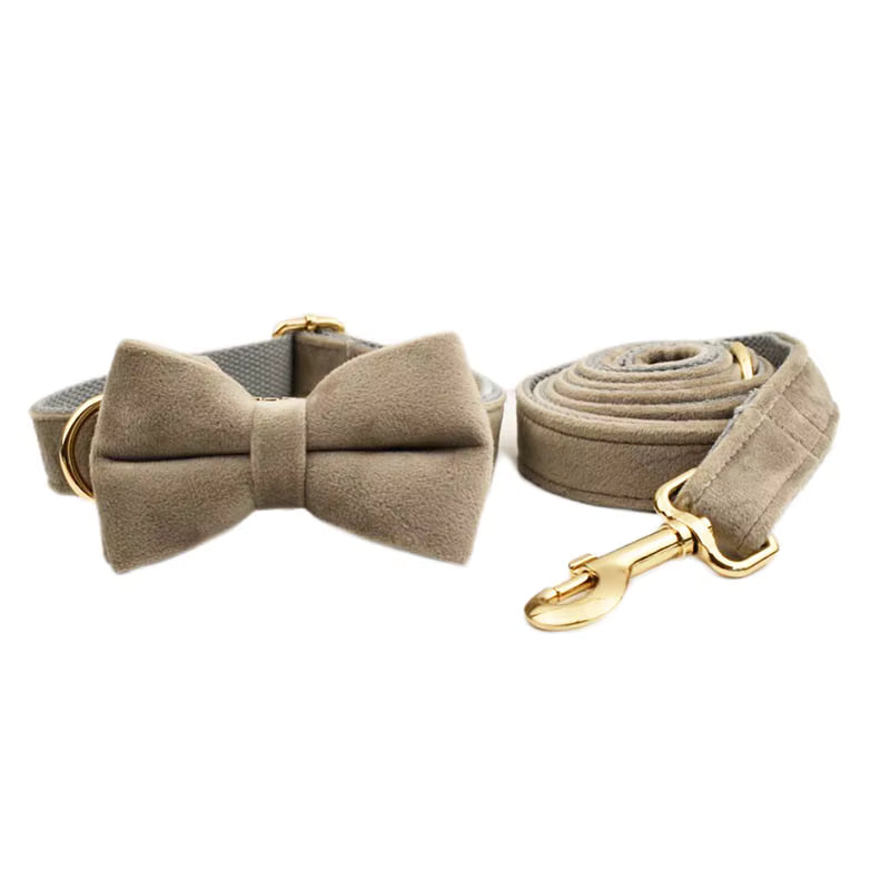 Personalized Light Grey Velvet Classic Set
