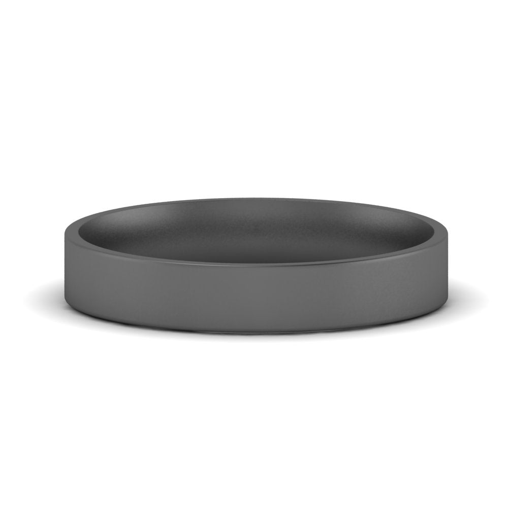 Light Weight Flat 4 mm Mens Wedding Band
