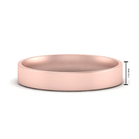 Light Weight Flat 4 mm Mens Wedding Band