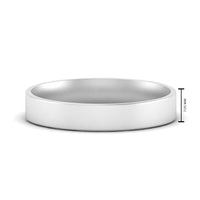 Light Weight Flat 4 mm Mens Wedding Band