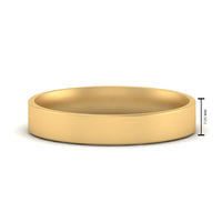 Light Weight Flat 4 mm Mens Wedding Band