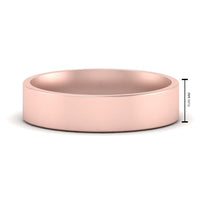 Light Weight Flat 4 mm Mens Wedding Band
