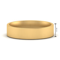 Light Weight Flat 4 mm Mens Wedding Band