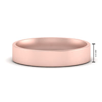 Light Weight Flat 4 mm Mens Wedding Band