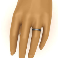 Light Weight Flat 4 mm Mens Wedding Band