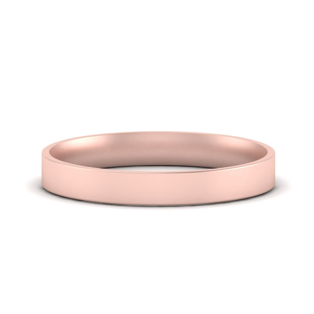 Light Weight Flat 4 mm Mens Wedding Band