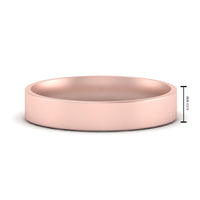 Light Weight Flat 4 mm Mens Wedding Band