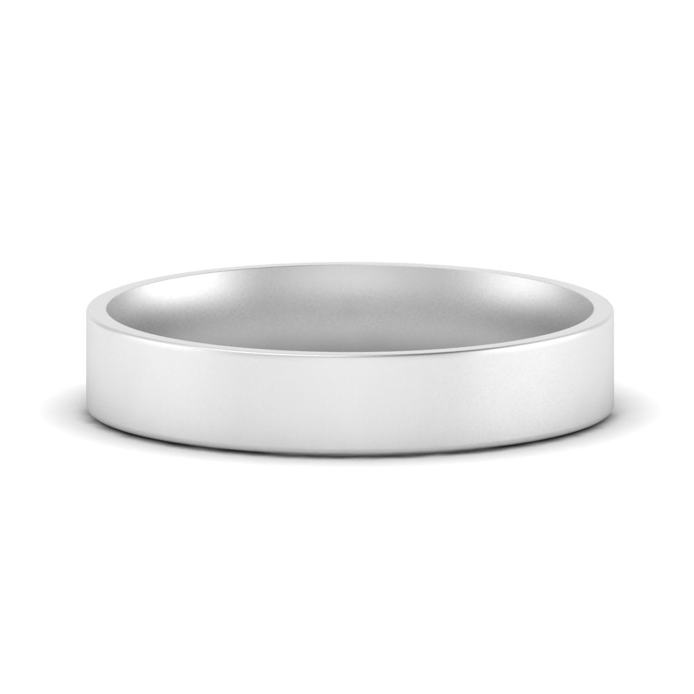 Light Weight Flat 4 mm Mens Wedding Band