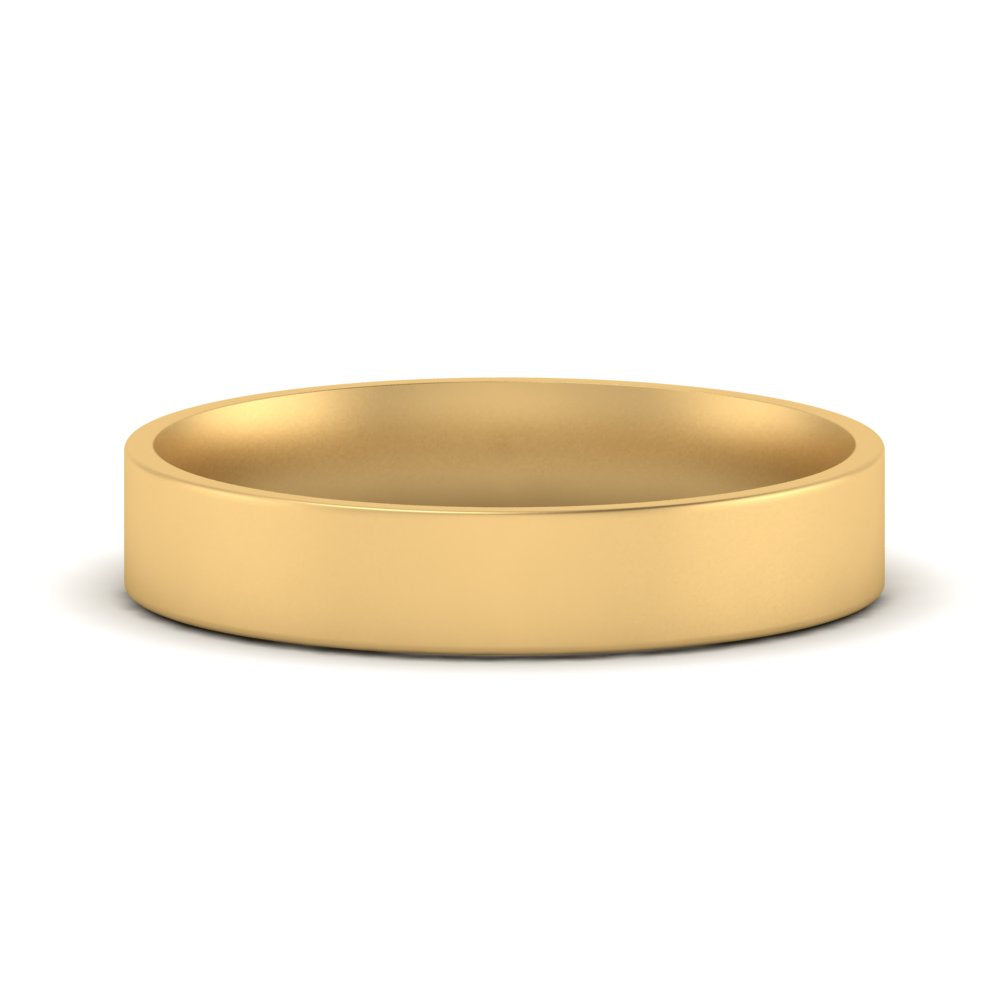 Light Weight Flat 4 mm Mens Wedding Band