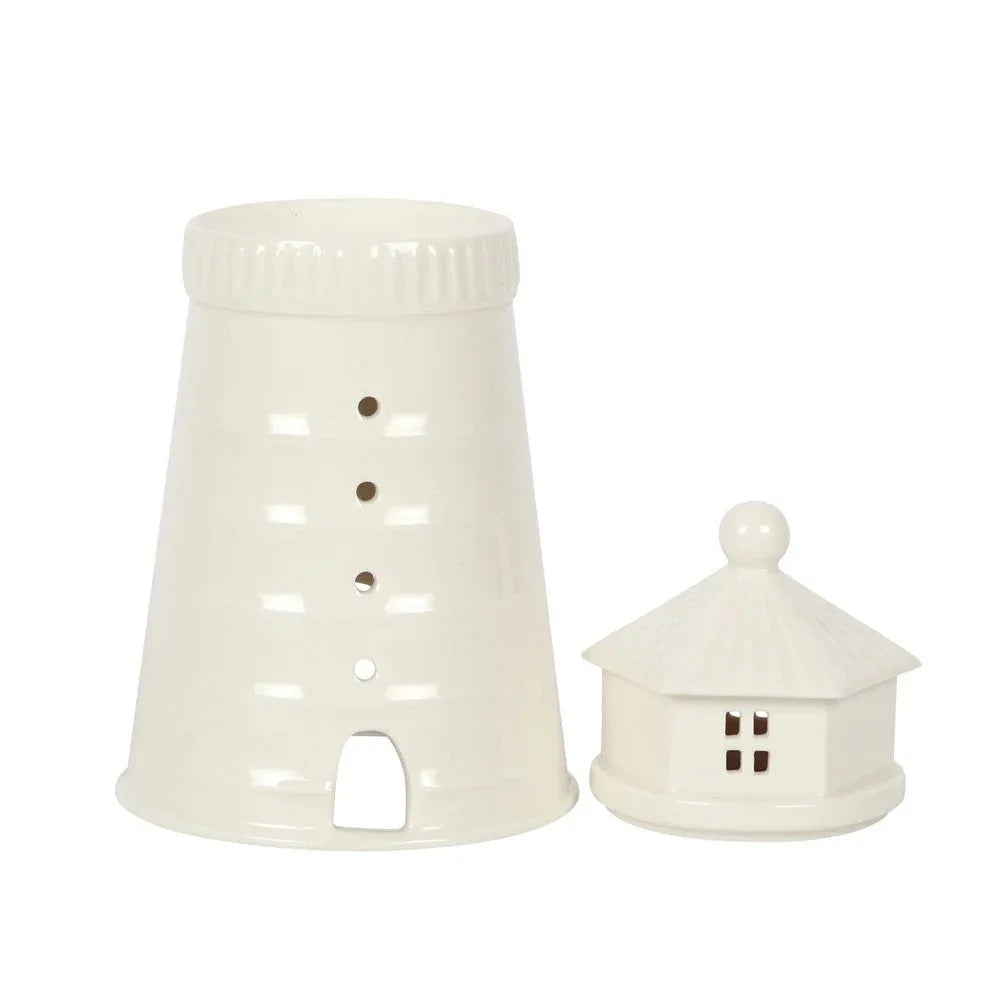 Nautical White Lighthouse Oil Burner and Wax Warmer - BIG FRENCHIES