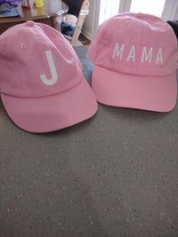 Light Pink Letter Baseball Hat - BIG FRENCHIES