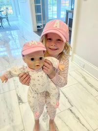 Light Pink Letter Baseball Hat - BIG FRENCHIES