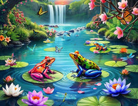 Lily Pond Paradise 1000 Piece Jigsaw Puzzle - Limited Release | Springbok Puzzles - BIG FRENCHIES