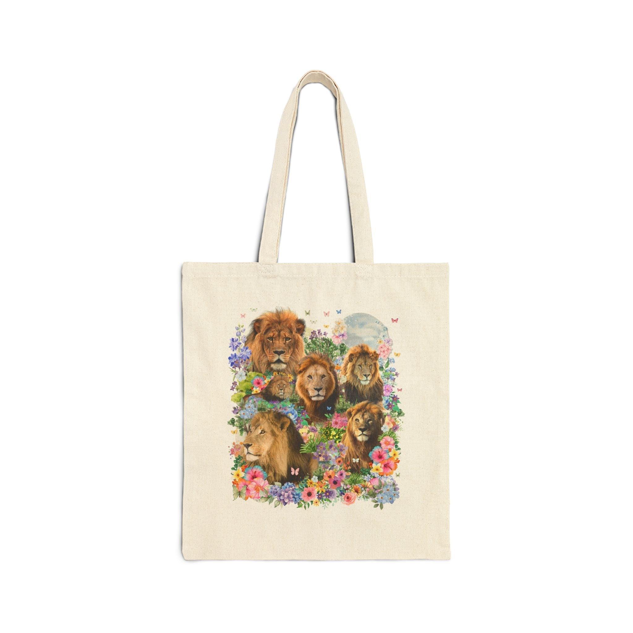 Lions in Flowers Tote Bag - BIG FRENCHIES