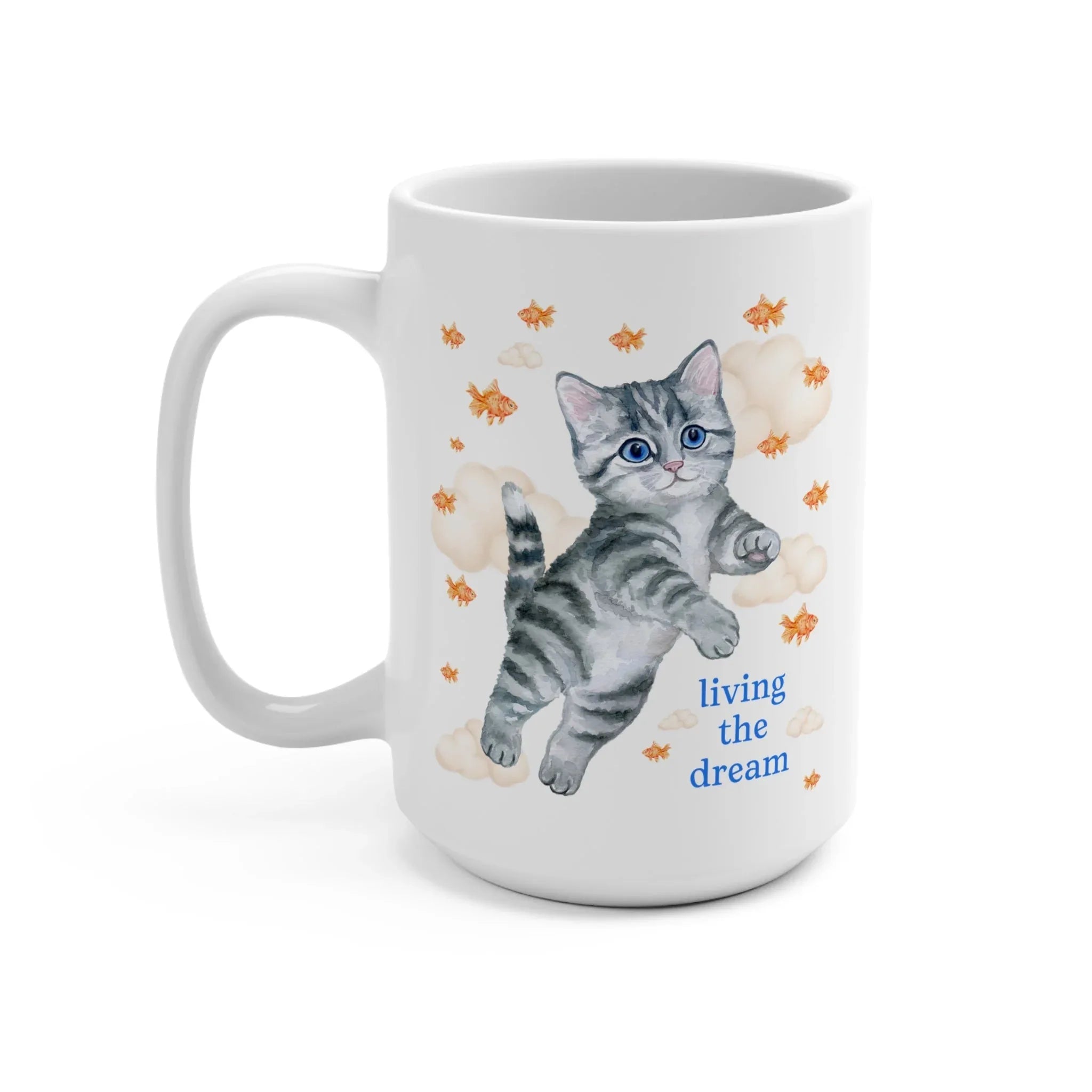 Living the Dream Cat Mug - BIG FRENCHIES