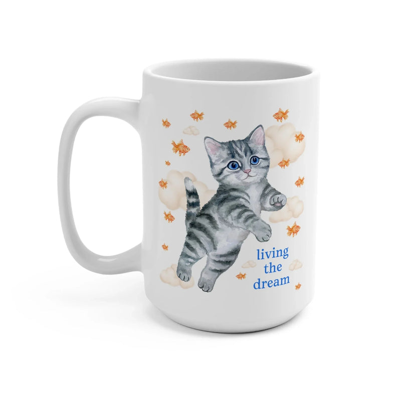 Living the Dream Cat Mug - BIG FRENCHIES