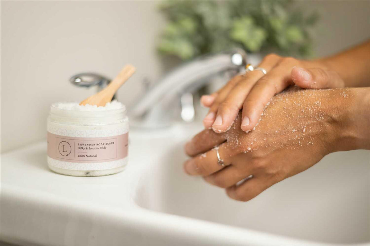 Natural Body Scrub, Lavender Body Salt Scrub - BIG FRENCHIES
