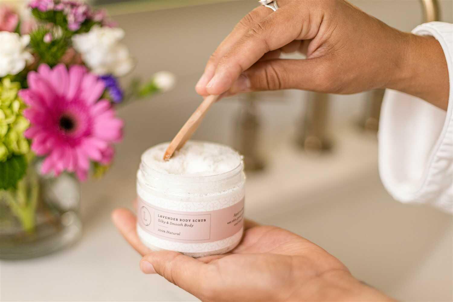 Natural Body Scrub, Lavender Body Salt Scrub - BIG FRENCHIES