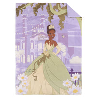 NoJo Disney Princess Tiana Create Your World 4 Piece Toddler Bed Set - Comforter, Fitted Bottom Sheet, Flat Top Sheet, Reversible Pillowcase, Lavender, Green, Yellow - BIG FRENCHIES
