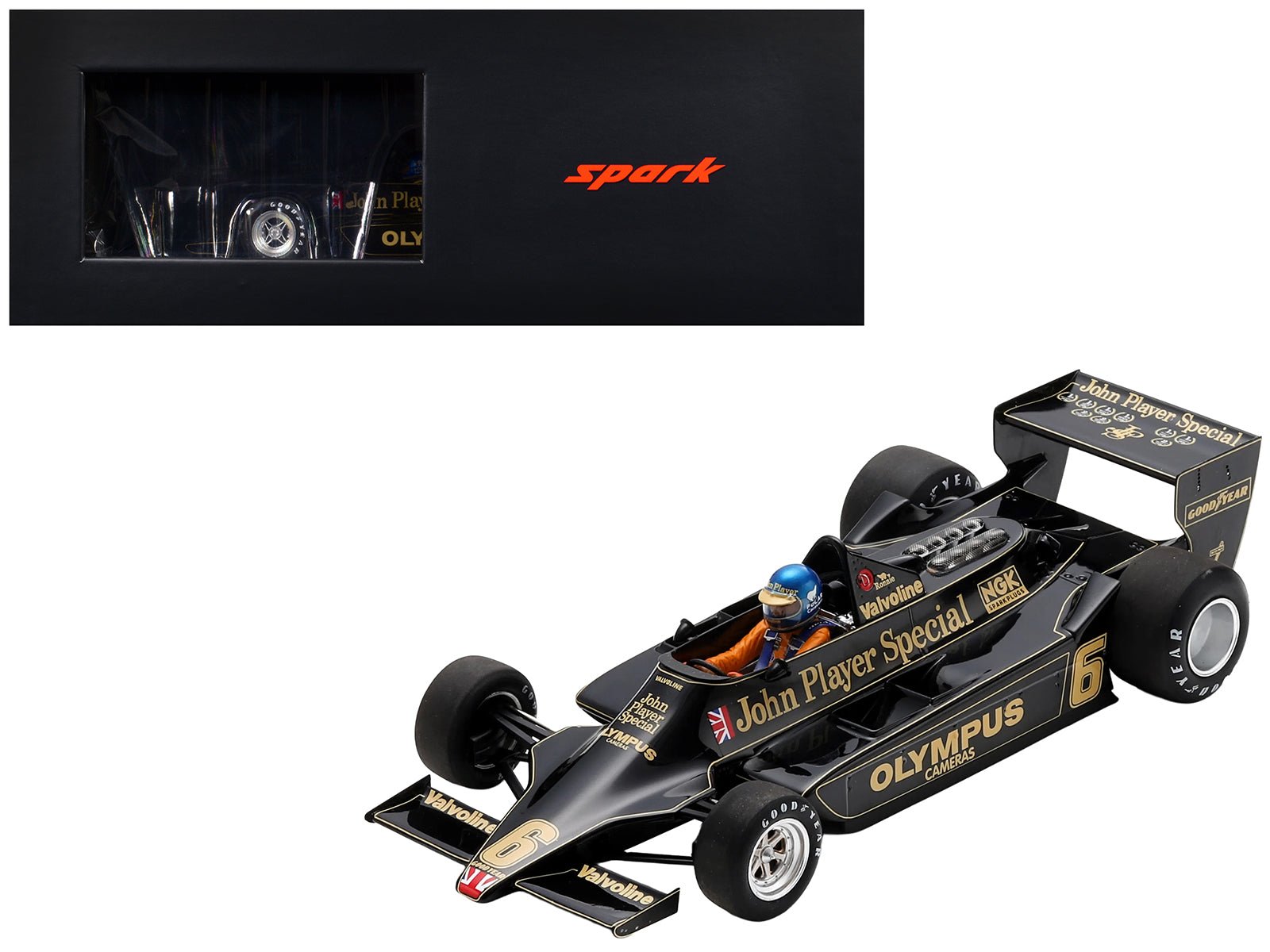 Lotus 79 #6 Ronnie Peterson "John Player Team Lotus" Winner Formula One F1 "Austrian GP" (1978) with Acrylic Display Case 1/18 Model Car by Spark  free shipping USA
