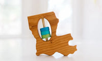Louisiana State Wooden Baby Rattle™ - BIG FRENCHIES