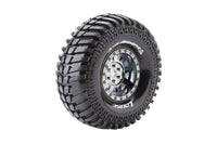 Louise R/C CR-Ardent 1/10 1.9" Crawler Tires, 12mm Hex, Super Soft, Mounted on Black Chrome Rim, Front/Rear (2) LT3232VBC