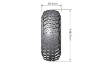 Louise R/C CR-Griffin 1/10 2.2" Crawler Tires, 12mm Hex, Super Soft, Mounted on Black Rim, Front/Rear (2) LT3235VB