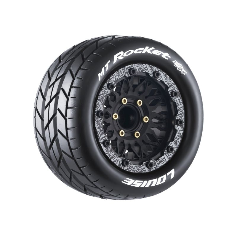 Louise RC MT-Rocket Soft 1/10 2.8 Monster Truck Belted MFT Tires Bead Lock Wheels 12mm, 14mm and 17mm hex LT3275SX