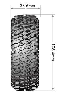 Louise R/C CR-Champ 1/10 1.9" Crawler Class 1 Tires, Super Soft, (2) LT3345VI
