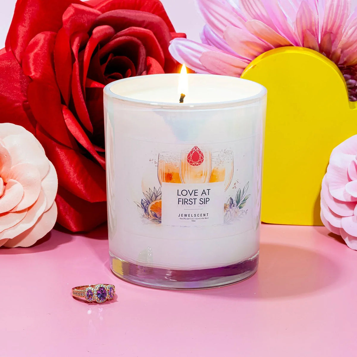 Love At First Sip Iridescent 10oz Signature Jewelry Candle - BIG FRENCHIES
