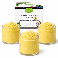 Almond Coconut Glowing Whipped Body Butter with Raw African Yellow Shea Base