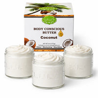 Almond Coconut Glowing Whipped Body Butter with Raw African Yellow Shea Base