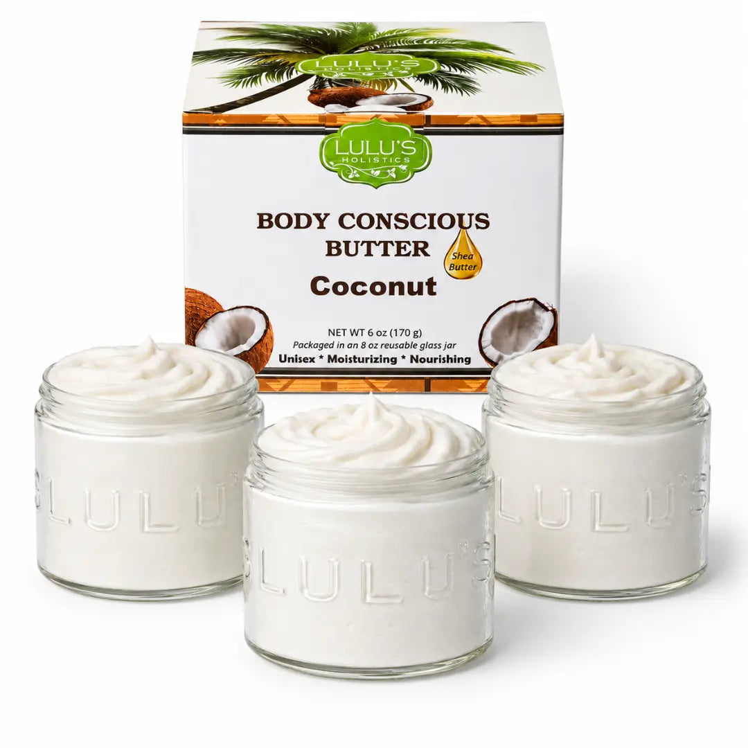Almond Coconut Glowing Whipped Body Butter with Raw African Yellow Shea Base