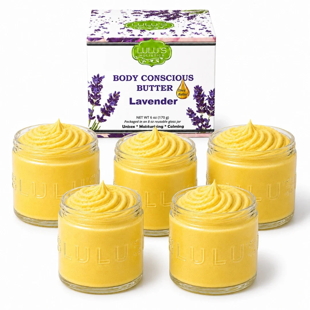 Lavender Glowing Whipped Body Butter with Raw African Yellow Shea Base