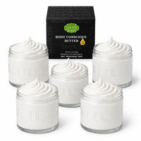 Almond Coconut Glowing Whipped Body Butter with Raw African Yellow Shea Base