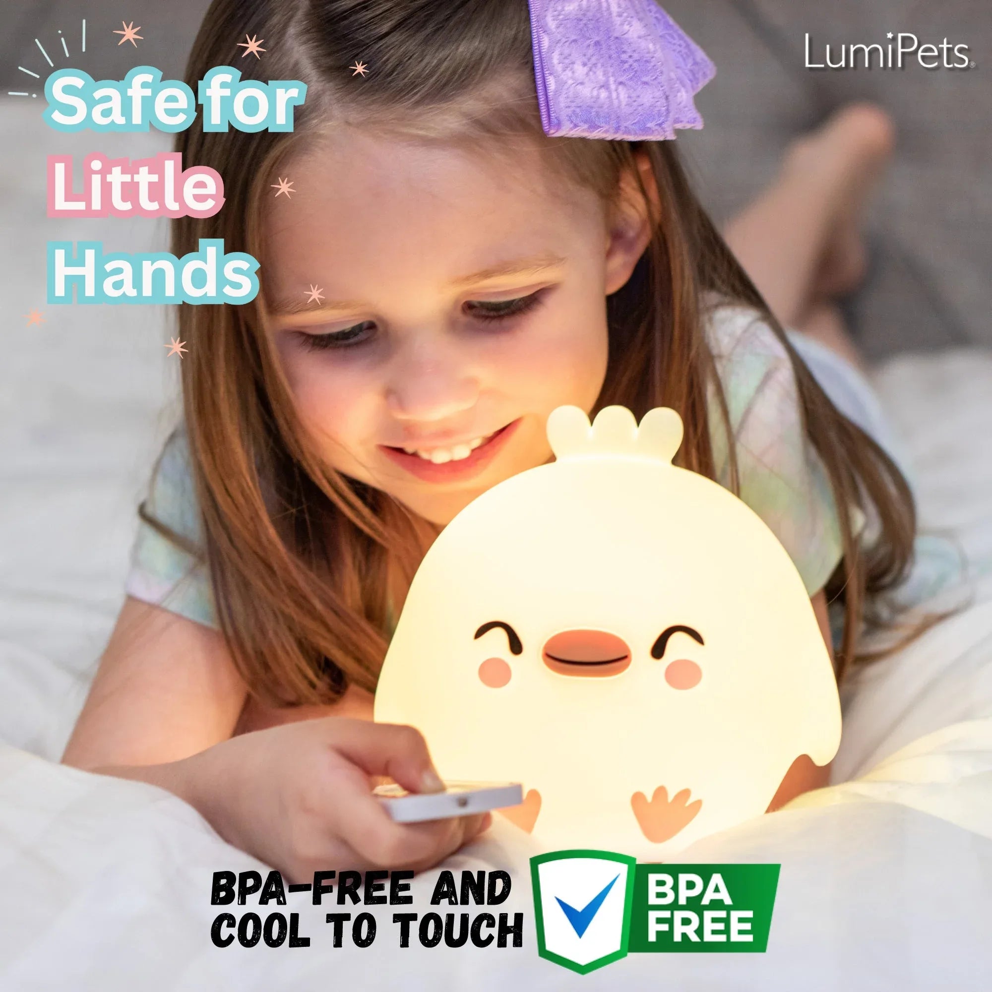 LumiPets® Clara the Chicken- Children's Touch Night Light - BIG FRENCHIES