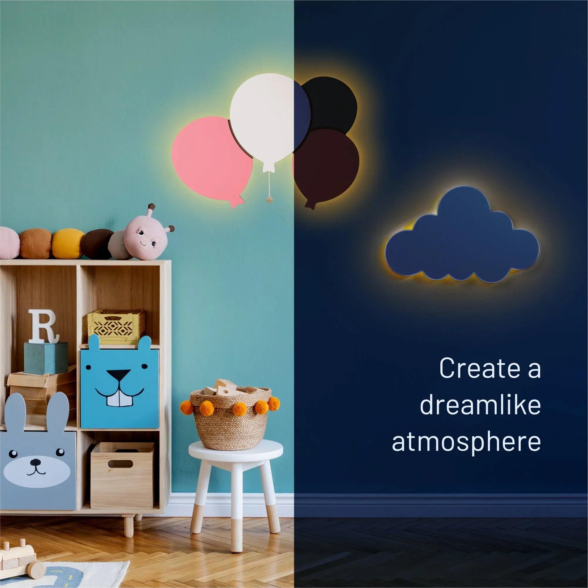 LumiDreams Wall Light - Kid's Decor Nightlight Balloons - BIG FRENCHIES